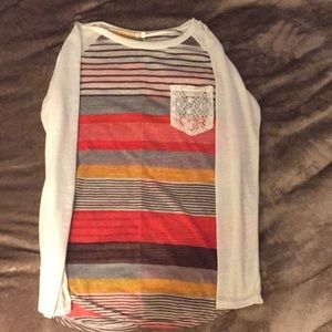 Long sleeve striped tee